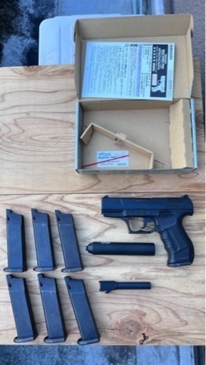 マルゼン MARUZEN P99ガスガン サイレンサー マガジン７つ付き セット