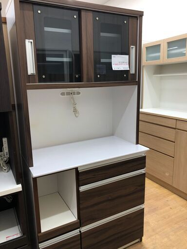 ☆ジモティ割あり☆ 食器棚 W90×D51×H190 クリーニング済み SJ3206