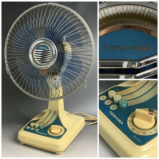ut10/2 レトロ 東芝/TOSHIBA 扇風機 F-114B 4枚羽根 昭和レトロ アンティーク扇風機　レトロ家電　※動作確認済み〇