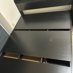(取引終了)宮棚、コンセント付きダブルベッドフレーム