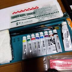 中学、絵の具セットの画像