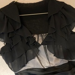 黒ラメパーティドレスボレロ付き8000→500の画像