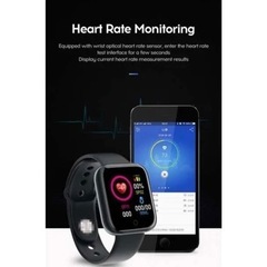 【お話中】スマートウォッチ 黒 健康管理 ウォーキング アラーム  時計の画像