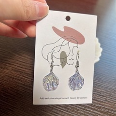 ハンドメイド　ビーズ　花びら　マーメイド貝殻　オーロラ