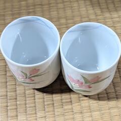 (内定)花柄湯のみ 2個セットの画像