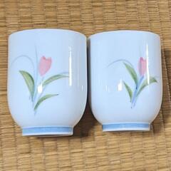 (内定)花柄湯のみ 2個セットの画像