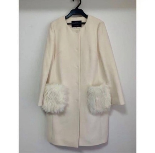 ポケットファーノーカラーコート