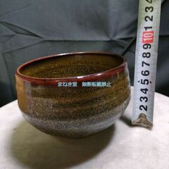 上神焼　かづわやき　中森不入　共箱　栞　共布　抹茶茶碗　抹茶碗　茶道具　陶器　アンティーク　撮影小物の画像