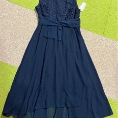 新品未使用★INCEDE Mサイズ ドレスワンピース レース 濃紺 ロングワンピ 結婚式 パーティードレス フォーマル★の画像