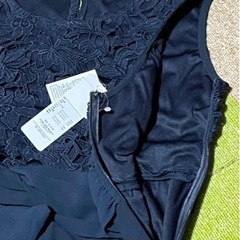 新品未使用★INCEDE Mサイズ ドレスワンピース レース 濃紺 ロングワンピ 結婚式 パーティードレス フォーマル★の画像