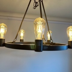 万代店　大光電機(DAIKO) LEDシャンデリア(ランプ付) LED アンティーク調照明の画像