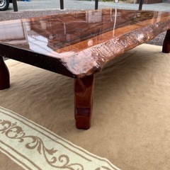 モンキーポッド 一枚板 天然木 ダイニング 座卓 ローテーブル テーブル