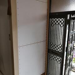 現場で余ってしまいました耐震補強工事の補強壁です