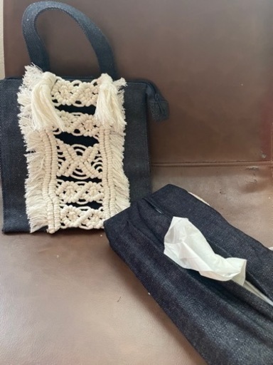 ハンドメイド/デニムbag \u0026ティッシュケース