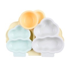 【ピジョン】 KIPPOI ベビー食器セット クリームイエロー＆ミントグリーンの画像