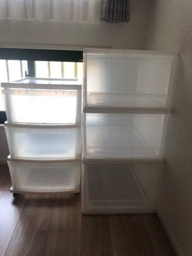 クリア収納ケース　三段収納ケース