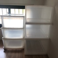 クリア収納ケース　三段収納ケース