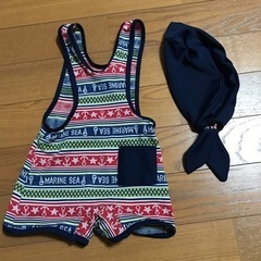 ベビー　水着　帽子つき　80cm