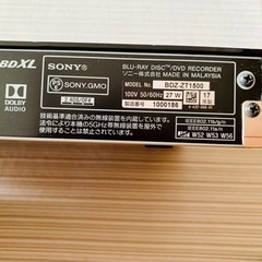 SONY  BluRayレコーダーの画像