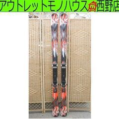 スキー板 K2 AMP 76Ti 163cm 黒×オレンジ系 ビンディング付き