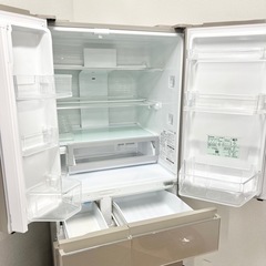激安‼️20年製 Panasonic 6ドア冷蔵庫 NR-SPF455X-N🌟09118の画像