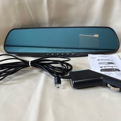 【中古】ルームミラー型ドライブレコーダー　SDカード付き