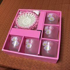 【茶器セット未使用品】5客 Anna Umemiya 冷茶 茶托...
