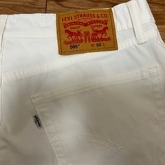 Levi's 505 ショートパンツ ホワイト W32の画像
