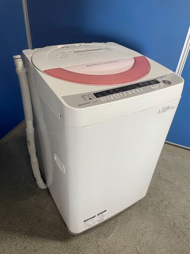 【良品】SHARP 6.0kg洗濯機 ES-GE60P 2014年制 通電確認済み 人気 早いもの勝ち！ 引取歓迎 配送OK