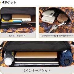 u11 ☆ゆったりお洒落柄 リュック 多機能バックパックの画像