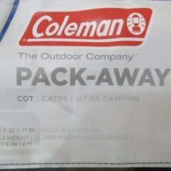 キャンプ用品/アウトドア/折りたたみ/ベンチ/ベッド/pack-away/cot/コールマン/Coleman/美品/良品/中古品/JKN5920/の画像