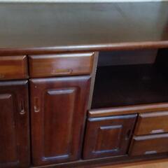 無料配布！キッチン収納　サイドボード　キッチンカウンター　スライドボード付きの画像