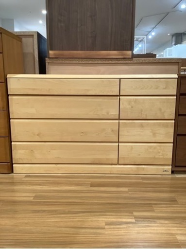 【トレファク神戸南店】大川家具　4段チェスト【取りに来られる方限定】