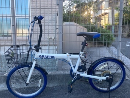 (美品)GRAPHIS変速折りたたみ自転車