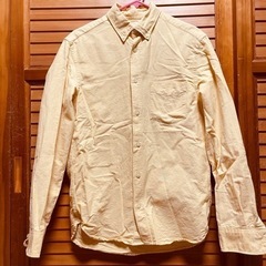 h&M メンズシャツ　黄色　XS