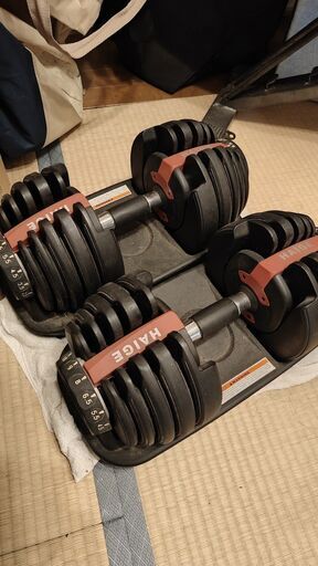 可変式ダンベル24kg2個とベンチのセット(単品は応相談)(定価5万円)