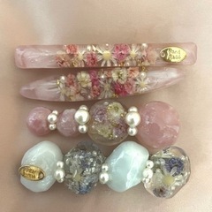 【※プロフ購読必須】ハンドメイド　レジン　ヘアクリップ 