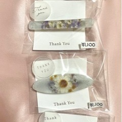 【※プロフ購読必須】ハンドメイド　レジン　ヘアクリップ の画像