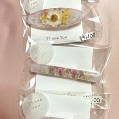 【※プロフ購読必須】ハンドメイド　レジン　ヘアクリップ の画像