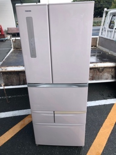 北九州市内配送無料　保証付き　東芝 TOSHIBA GR-G48FS(P) [VEGETA(ベジータ) 冷凍冷蔵庫 (481L・フレンチドア）