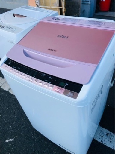 北九州市内配送無料　保証付き　日立 HITACHI BW-8WV P [ビートウォッシュ 全自動洗濯機 （8kg） ピンク]
