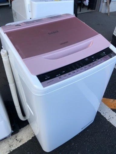 北九州市内配送無料　保証付き　日立 HITACHI BW-8WV P [ビートウォッシュ 全自動洗濯機 （8kg） ピンク]