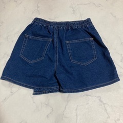 ニューヨークヤンキース　ロゴ　デニム　スカパン　スカートキュロット　150cmの画像