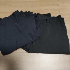ユニクロ　パンツ　スーツ　ブラック　ネイビー