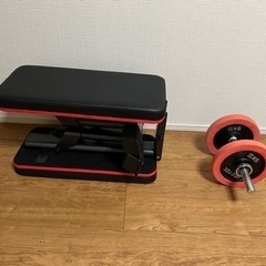 ダンベル　ベンチ　筋トレセット　美品の画像