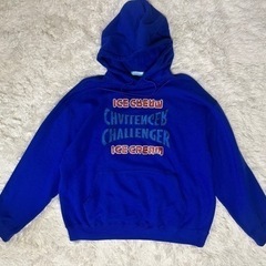 極美品　ICE CREAM✖️CHALLENGER コラボ　パーカー　XL 青