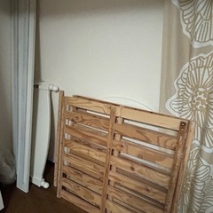 【9/15掲載終了予定】姫系ベッド&キャビネットセット　白　木製　フレーム分解渡しの画像