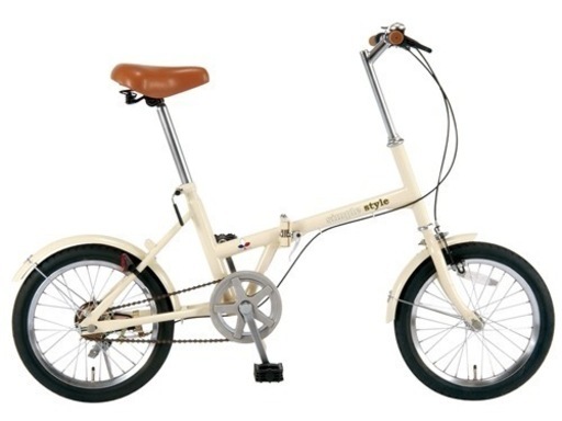 KCD 折りたたみ自転車 16インチ アイボリー 未使用 シンプルスタイル SS-H16