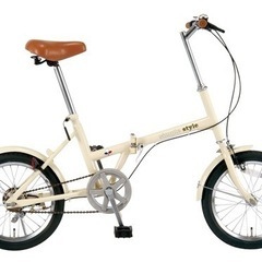 KCD 折りたたみ自転車 16インチ アイボリー 未使用 シンプ...