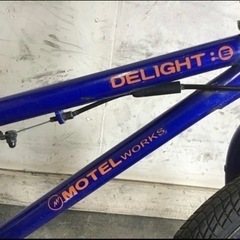 24□岐阜発　△BMX MOTEL WORKS/DELIGHT:E/キッズ用/16インチ△ブルー/自転車/両ハンドルグリップヘッド破損有り/現状品　R5.7/31□の画像